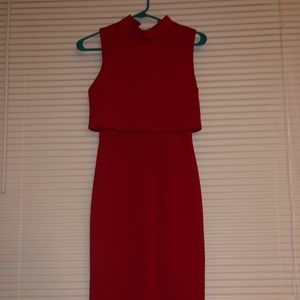 Elegant Midi Dress in RED